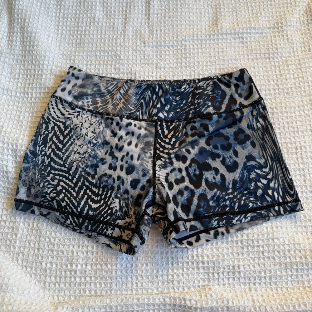 IAB MFG Women’s Compression Shorts for CrossFit in Blue Multi Animal Prints - 10